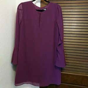 A line dress with bell sleeves